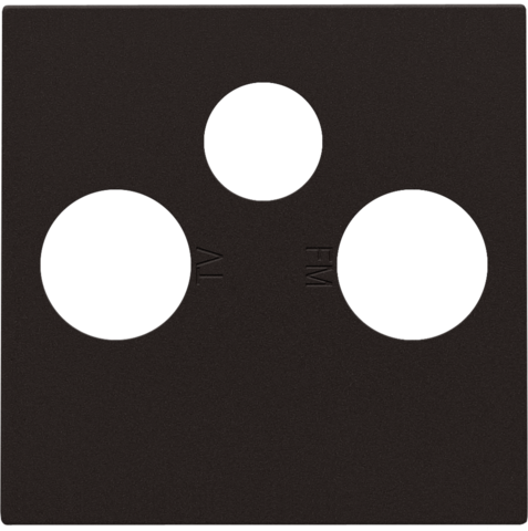 Set de finition 2 conn. coax. simples tv/fm et 1 conn. satellite