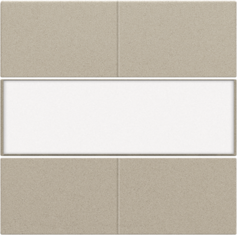 Set de finition avc étiquette pr bouton quadr., libre de potent. champagne coated