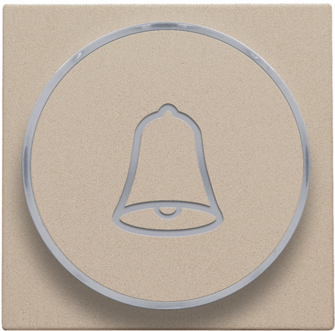 Finition, symbole sonnette, pr bouton-poussoir 6a avec culot e10 champagne coated