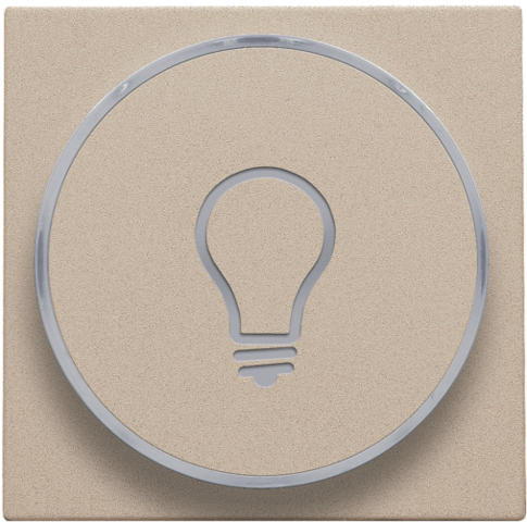 Finition avec symbole lampe pr bouton-poussoir 6a avec culot e10 champagne coated