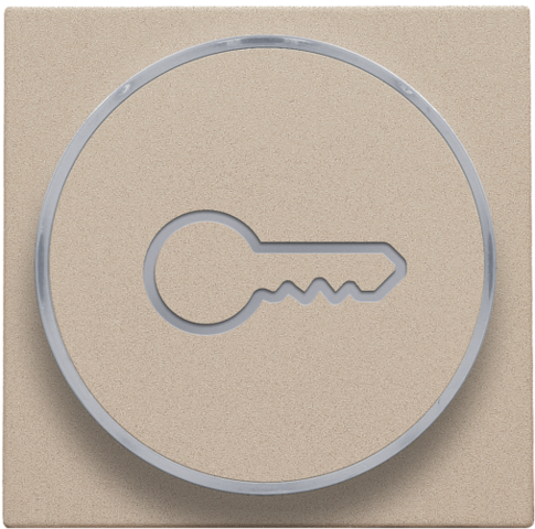 Finition avec symbole clé pour bouton-poussoir 6a avec culot e10 champagne coated