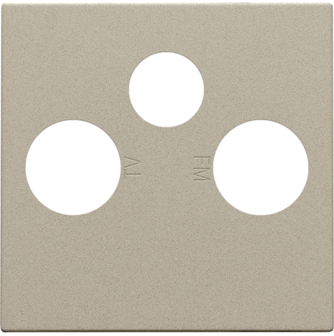 Set de finition 2 conn. coax. simples tv/fm et 1 conn. satellite