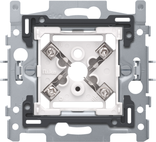 Socle prise téléphonique à 5 pôles, fixation par griffes