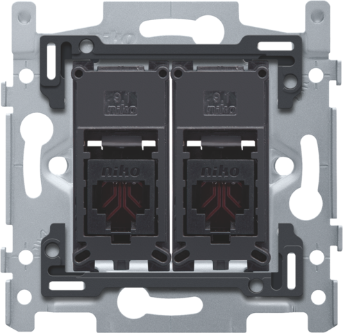 2 connexions rj11 utp, plat, inc. cadre de montage, vis