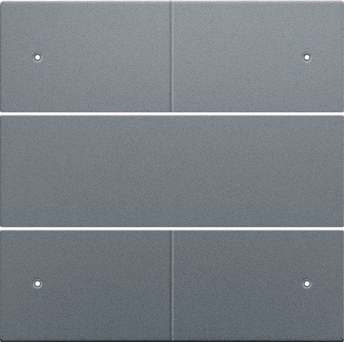 Set de finition bouton-pouss. quadr. libre de potentiel 24v, led blue grey coated