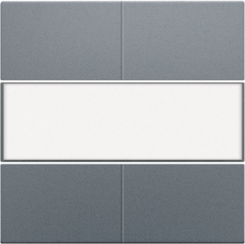 Set de finition avc étiquette pr bouton quadr., libre de potent. blue grey coated