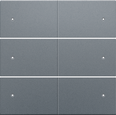 Set de finition bouton-pouss. sext. libre de potentiel 24v, led blue grey coated