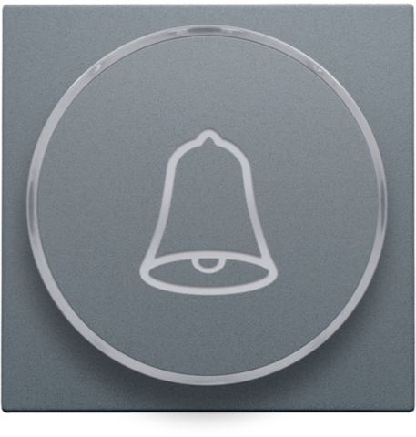 Finition, symbole sonnette, pr bouton-poussoir 6a avec culot e10 blue grey coated