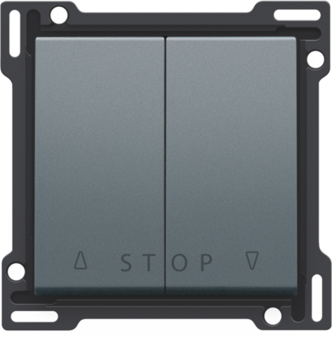 Set de finition bouton-poussoir double volets électronique blue grey coated