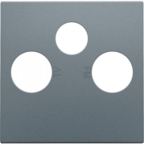 Set de finition 2 conn. coax. simples tv/fm et 1 conn. satellite