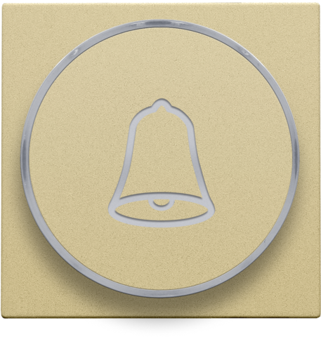 Finition, symbole sonnette, pr bouton-poussoir 6a avec culot e10 gold coated