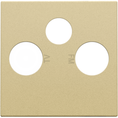 Set de finition 2 conn. coax. simples tv/fm et 1 conn. satellite