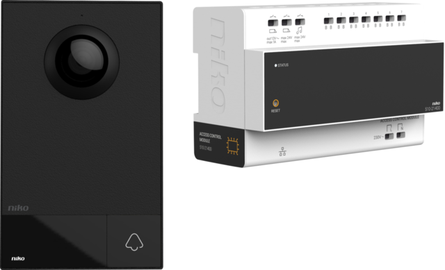 Kit vidéo en saillie, 2 fils, poste ext., 1 bouton de sonnerie