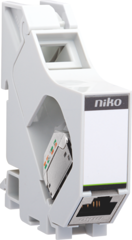 Module rail din avec connecteur rj45 blindé stp cat6, poe++