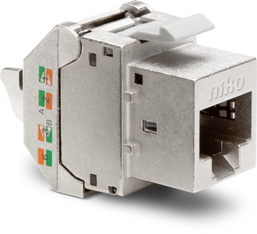 Connecteur rj45 blindé stp cat6, poe++, pour max. 250mhz