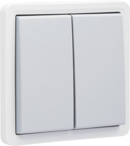 [NK700-32600] Interrupteur va-et-vient double étanche 10a, bornes à vis gris