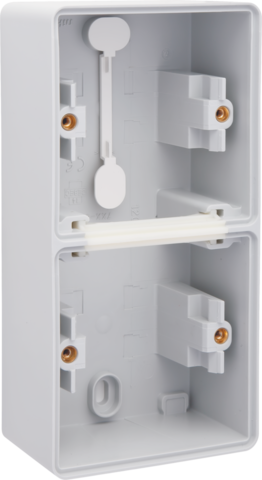 Boîte en saillie vertical étanche avec 2 entrées pr 2 fonctions gris