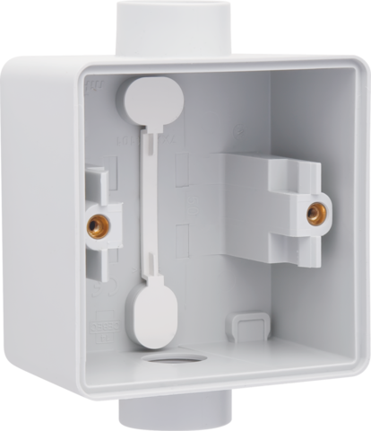Boîte en saillie simple étanche pour 1 fonction, 2 entrées m20 gris