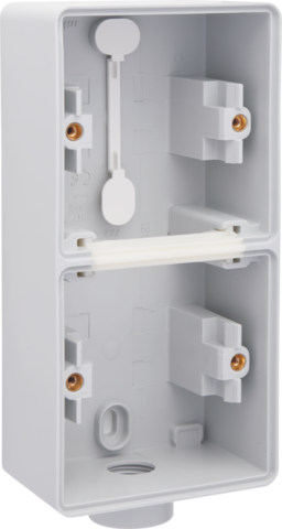 [NK700-84201] Boîte en saillie double étanche pour 2 fonctions, 1 entrée m20 gris