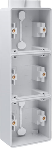 Boîte en saillie triple étanche pour 3 fonctions, 2 entrées m20 gris