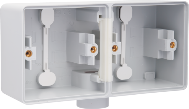 [NK700-84801] Boîte en saillie double étanche pour 2 fonctions, 1 entrée m20 gris