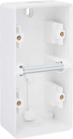 Boîte en saillie vertical étanche avec 2 entrées pr 2 fonctions blanc