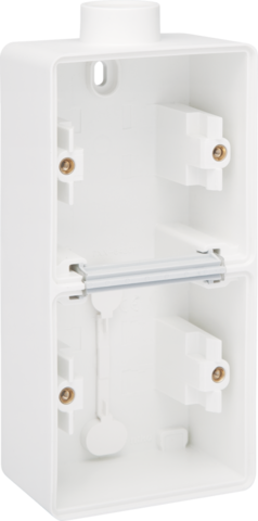 Boîte en saillie double étanche pour 2 fonctions, 1 entrée m20 blanc