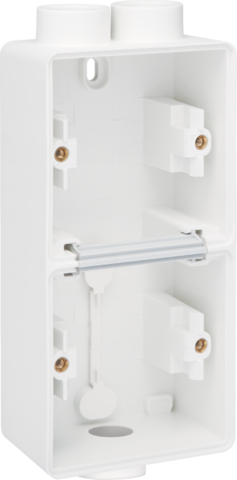 Boîte en saillie double étanche pour 2 fonctions, 3 entrées m20 blanc