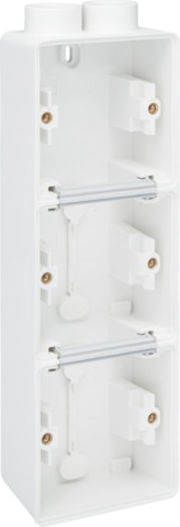 Boîte en saillie triple étanche pour 3 fonctions, 2 entrées m20 blanc