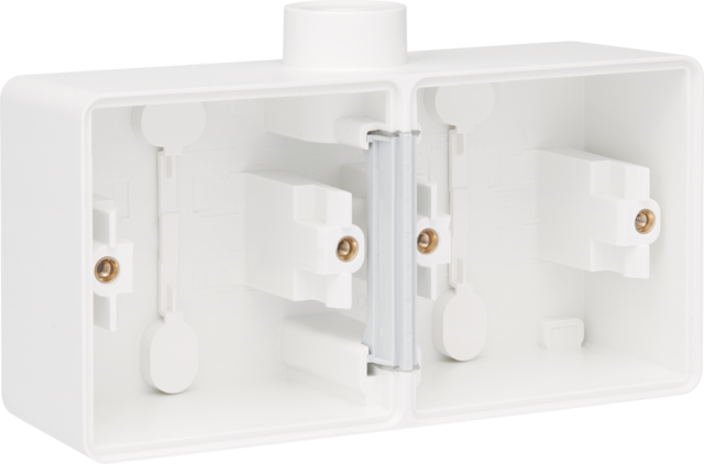 Boîte en saillie double étanche pour 2 fonctions, 1 entrée m20 blanc