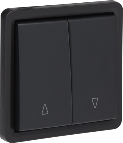 Bouton-poussoir pour volets étanche, verrouillage mécan., vis noir