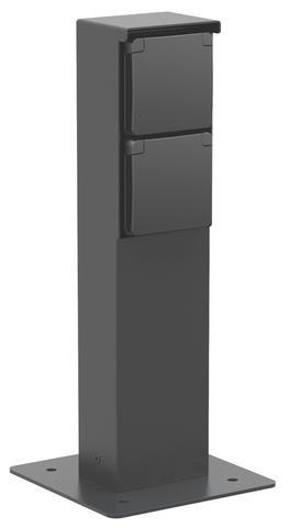 [NK761-36725] Borne de jardin avec 2 prises, broche de terre, socle