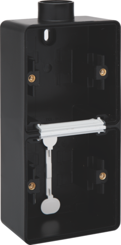 Boîte en saillie double étanche pour 2 fonctions, 1 entrée m20 noir