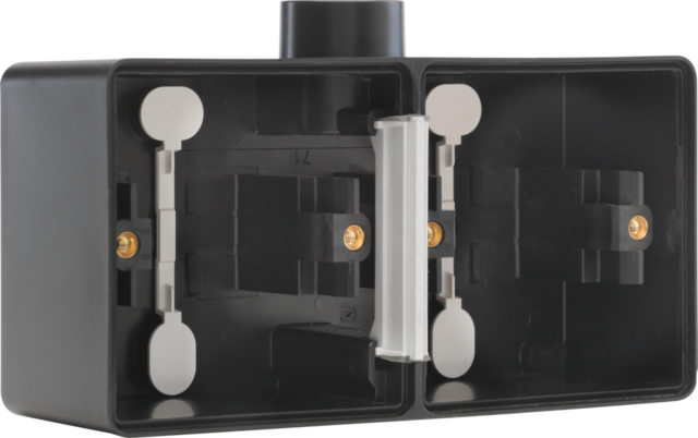 [NK761-84801] Boîte en saillie double étanche pour 2 fonctions, 1 entrée m20 noir