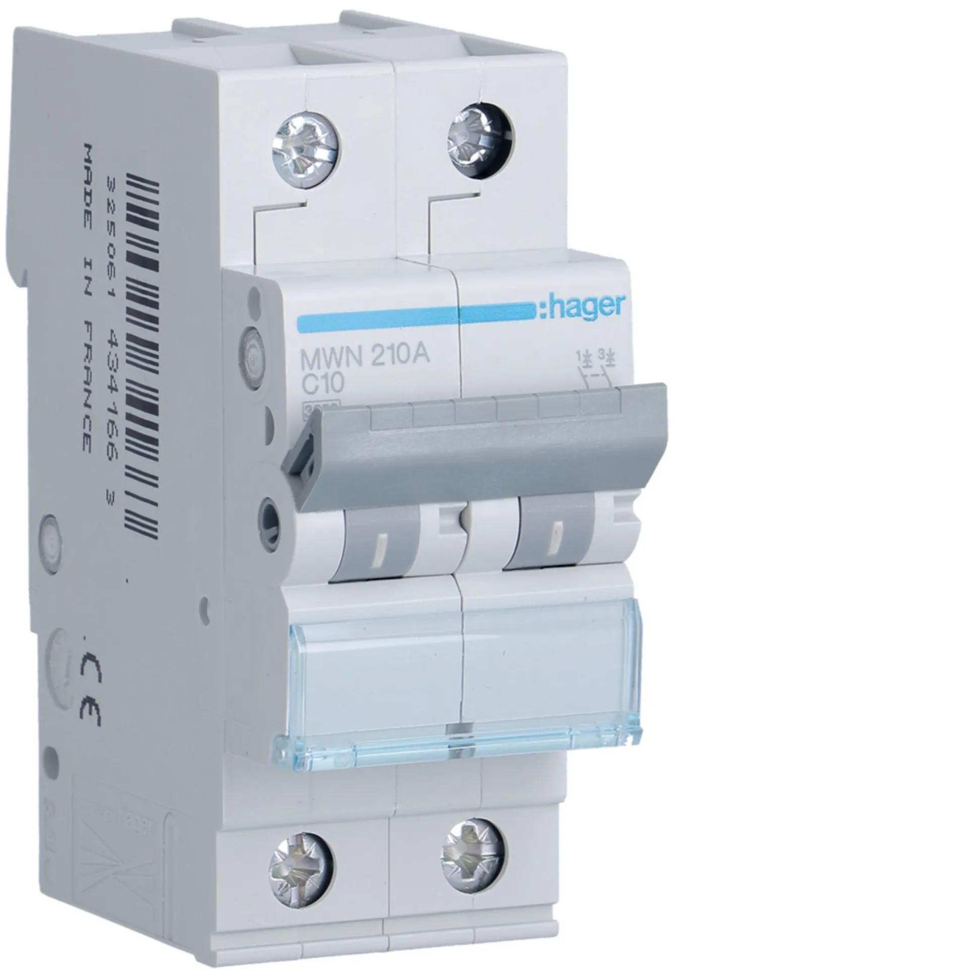 [HAMWN210A] Disjoncteur 3kA - C - 2P - 10A - 2M