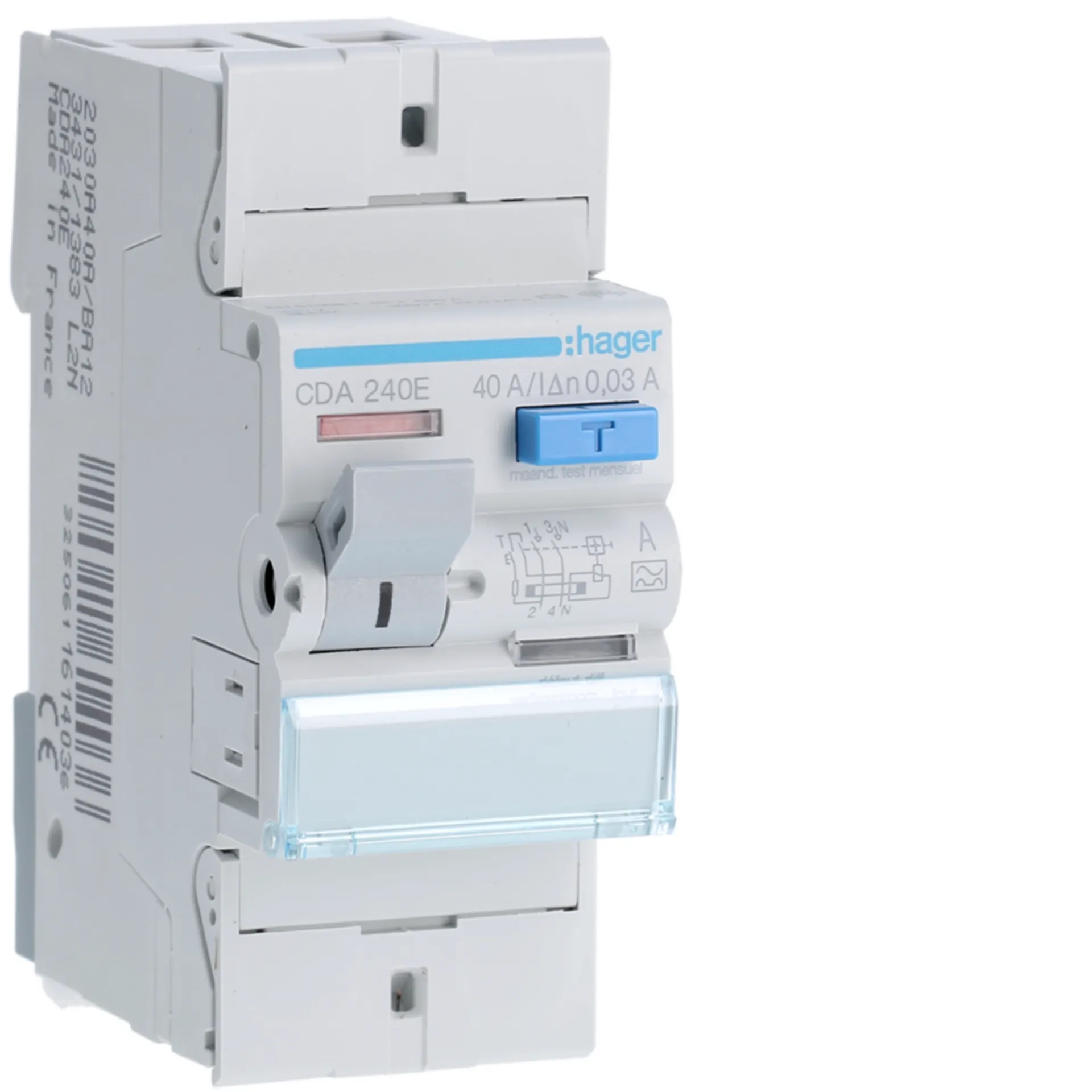 [HACDA240E] Interrupteur différentiel 2P 40A 30mA type A