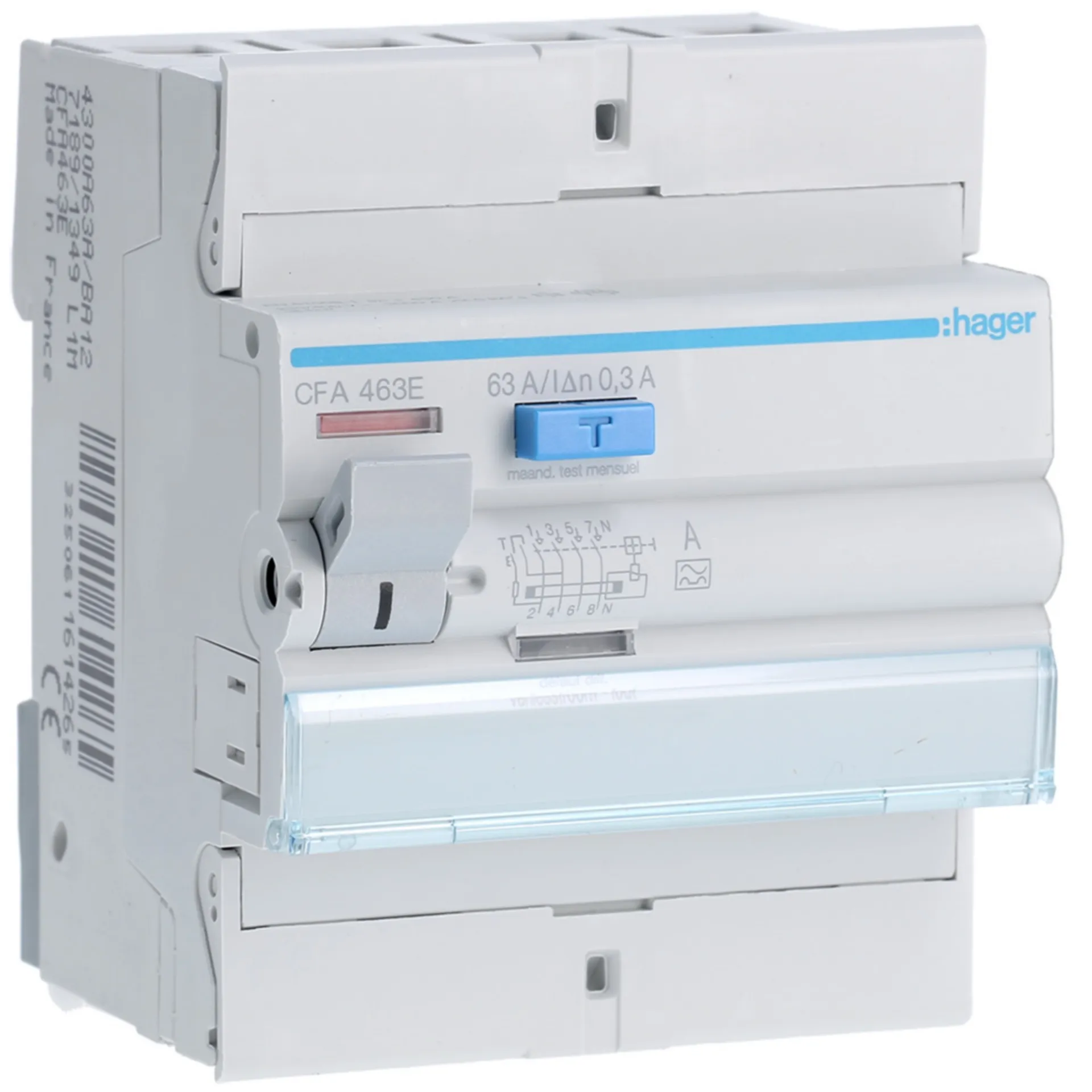 [HACFA463E] Interrupteur différentiel 4P 63A 300mA type A