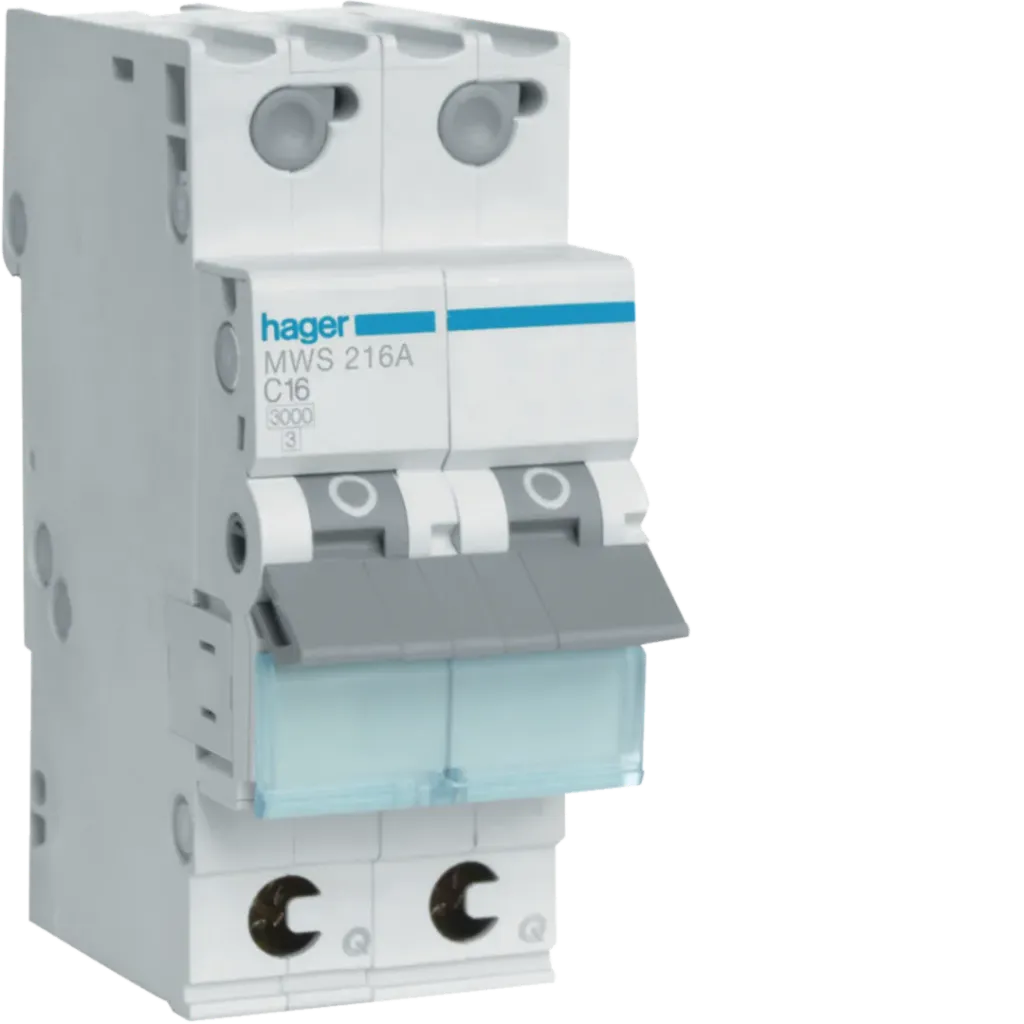 [HAMWS216A] Disjoncteur 3kA - C - 2P - 16A - 2M - qc