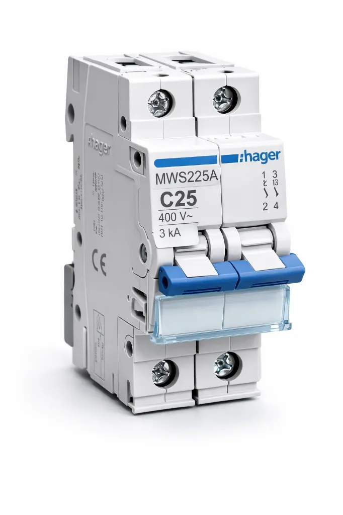 [HAMWS225A] Disjoncteur 3kA - C - 2P - 25A - 2M. - quickconnect