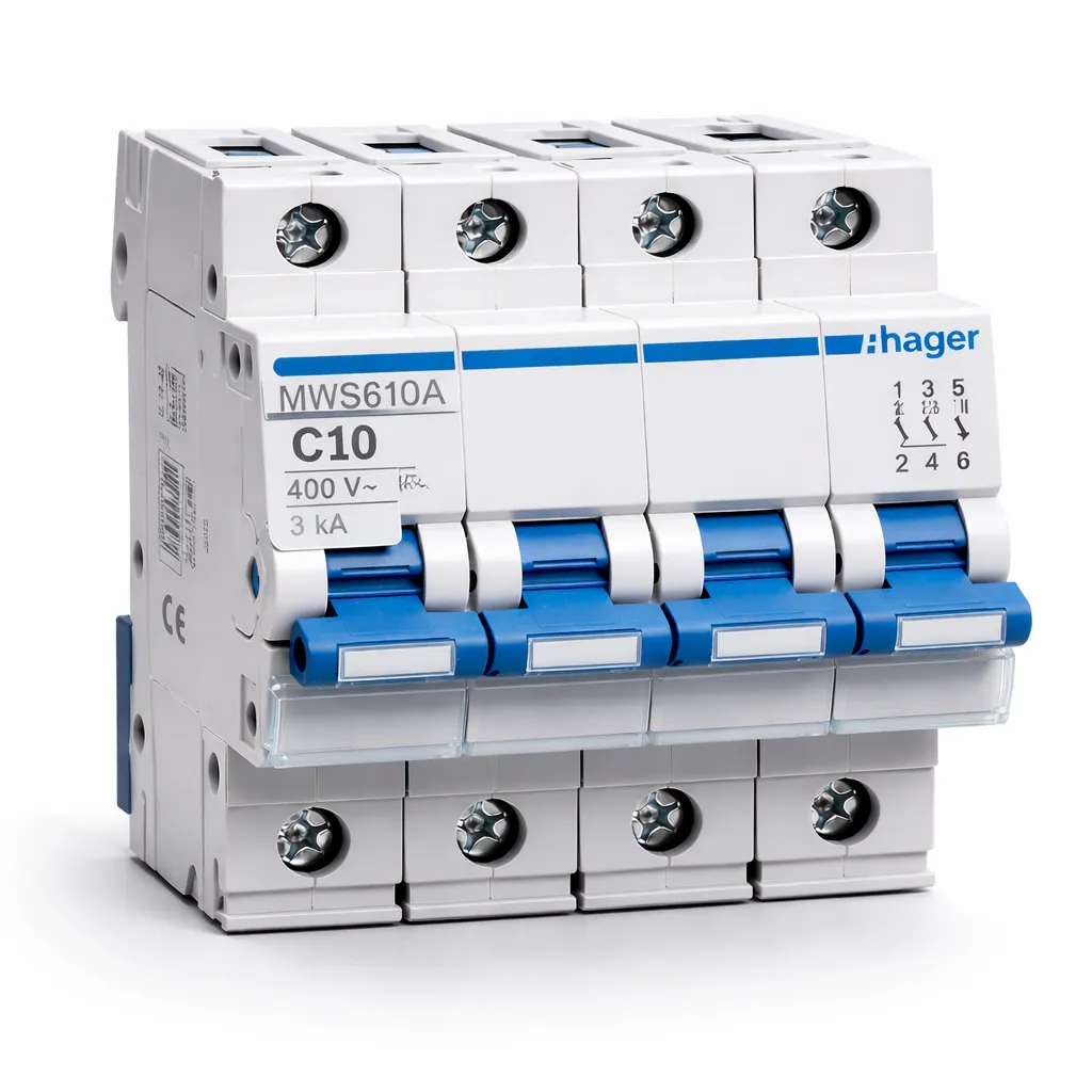 [HAMWS610A] Disjoncteur 3kA - C - 3P+N - 10A - 4M. - quickconnect