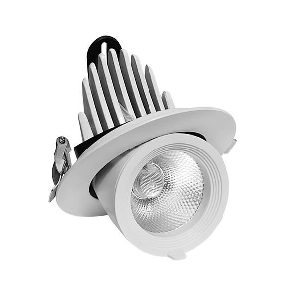 SPOT LED ENCASTRE SEMI-CACHE ORIENTABLE 30W Φ134 220V 3CCT BLANC