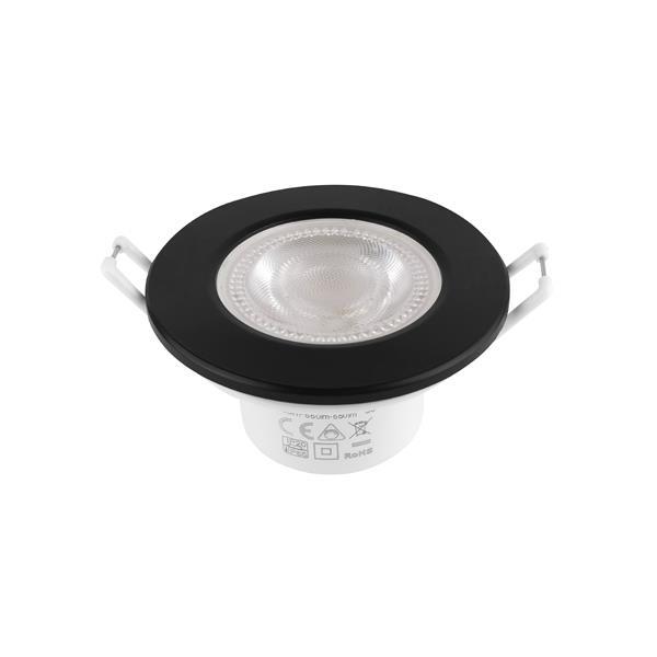 SPOT LED ENCASTRE FIX 5,5W 550LM 38° 220V 3CCT IP65 BLANC/NOIR