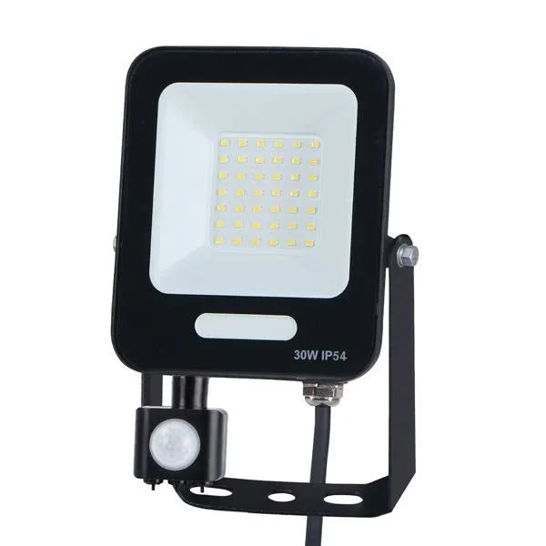 [EUL147-69068] PROJECTEUR LED 30W 3000K IP66 DETECTEUR ROTATIF 360° NOIR