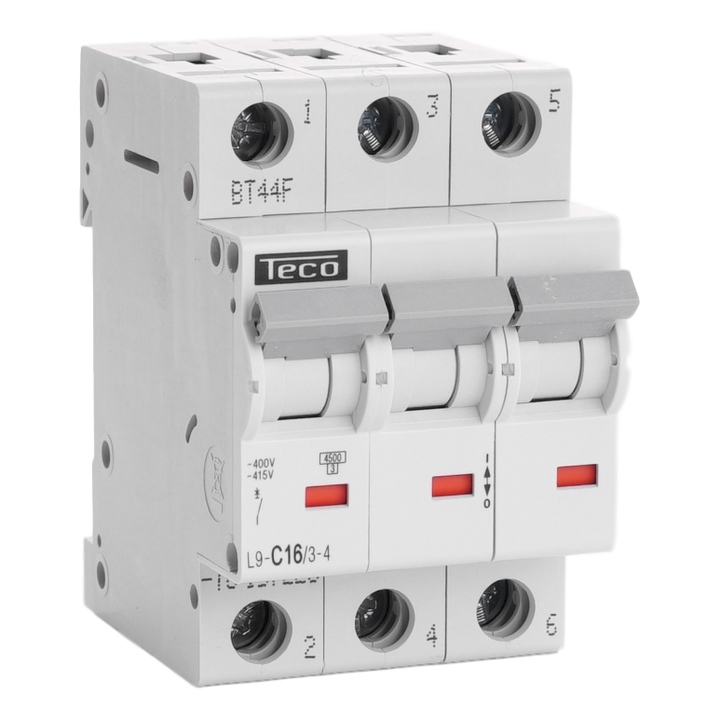 [TECOFGL9C1634] Disjoncteur Teco 3P 16A 4,5kA Courbe C