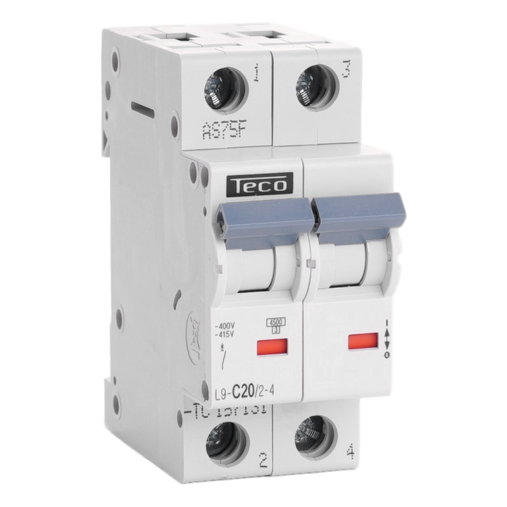 [TECOFGL9C2024] Disjoncteur Teco 2P 20A 4,5kA Courbe C