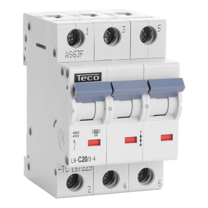 [TECOFGL9C2034] Disjoncteur Teco 3P 20A 4,5kA Courbe C