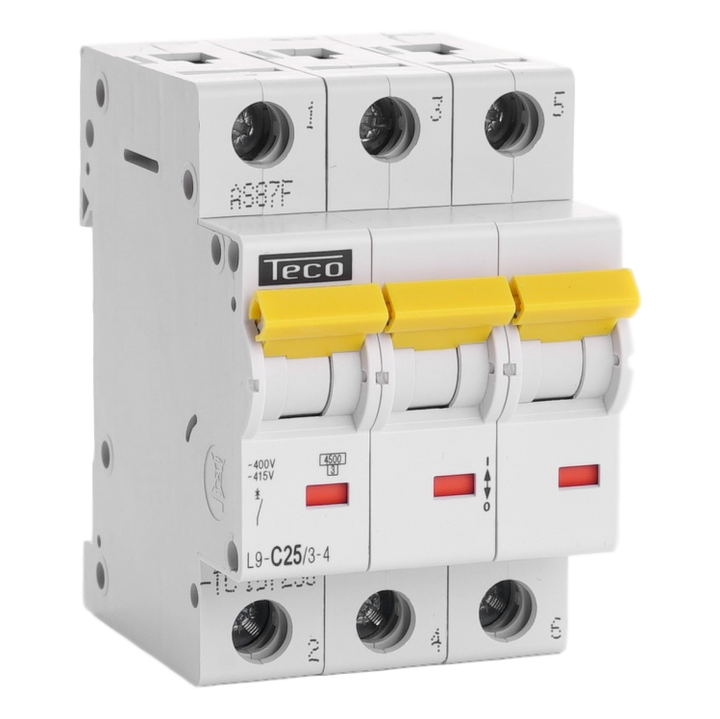 [TECOFGL9C2534] Disjoncteur Teco 3P 25A 4,5kA Courbe C