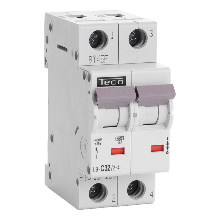 [TECOFGL9C3224] Disjoncteur Teco 2P 32A 4,5kA Courbe C