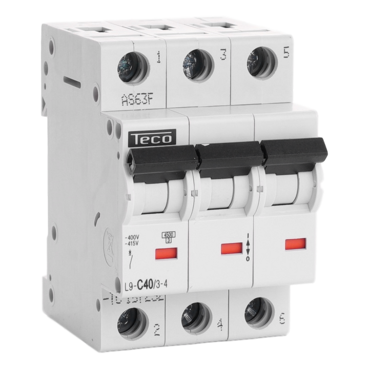 [TECOFGL9C4034] Disjoncteur Teco 3P 40A 4,5kA Courbe C