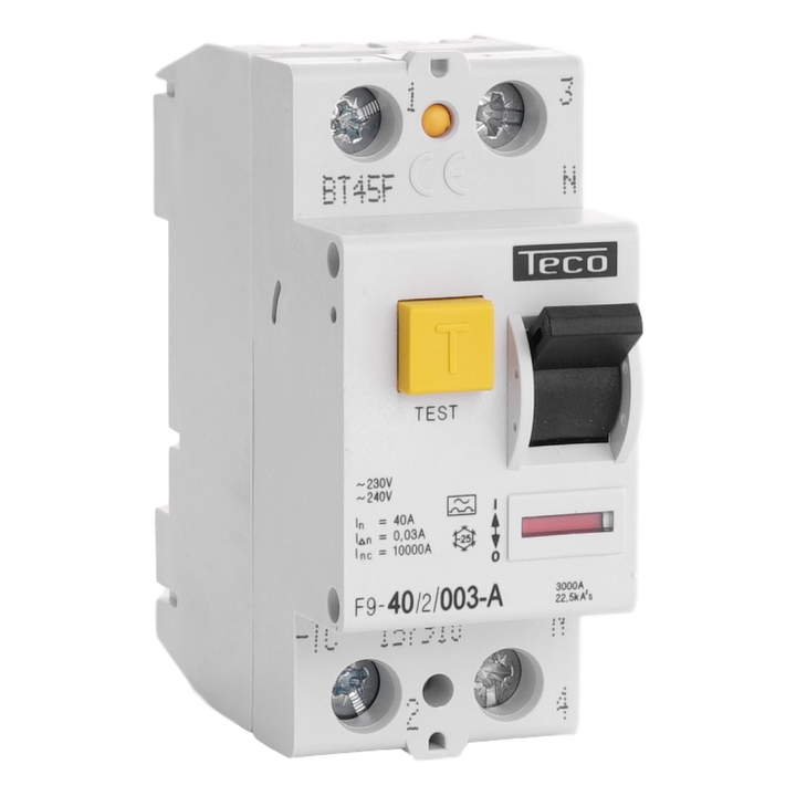 [TECOFGF9402003A] Interrupteur différentiel Teco 2P 40A 30mA Type A